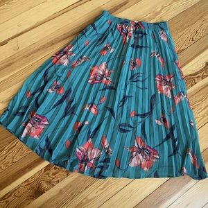 A New Day -Turquoise/Blue, floral skirt